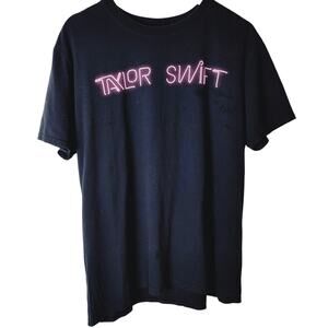 Taylor Swift 1989 World Tour Tee Shirt Black Neon Size Large